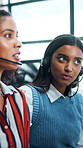 Telemarketing, team and discussion in office with advice, collaboration and plan for lead generation. Manager, people and talk in call center with guidance, strategy or tips for customer acquisition.