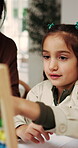 Homework, mom and child with abacus in home for mental math, problem solving and learning support. Homeschool, mother and kid with bead counting for number lesson, calculation practice or assistance