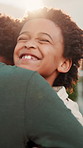 Running, hug and dad with child at front door for welcome, greeting and hello for reunion. Family home, excited and boy with father in embrace for affection, bonding and loving relationship outdoor