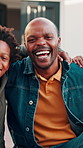 Happy, face and dad in front yard with kids for moving to dream house, property and new home. Hug, portrait and African father with children for bonding, love and security with mortgage approval