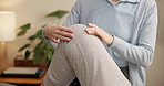 Hands, knee injury and rehabilitation with people in clinic together for assessment or examination. Healthcare, inflammation and physiotherapy with chiropractor checking patient in orthopedic office