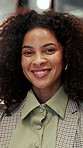 Business, face and woman in office with pride, about us and positive attitude as wealth advisor. Portrait, happy and tax planner with ambition, asset management and confidence as financial consultant