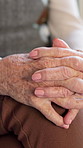 Mental health, old person or hands in house with nerves, anxiety trigger or memory of past trauma. Stress, overwhelmed or senior woman with flashback, reflection or tension in emotional thoughts.