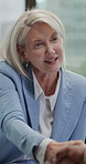 Woman, smile and handshake in office for greeting, business agreement or meeting for finance. Investor, mature agent or shaking hands in agency for investment deal, introduction or settle negotiation