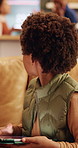 Boy, sofa or tablet with parents fighting in home for argument, conflict or disagreement. Child, mom or dad with technology or living room dispute for childhood trauma, separation or divorce in house