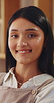 Face, happy and relax with woman on sofa in home living room for me time, pause or wellness. Break, rest and smile with person chilling in apartment for comfort, day off or weekend satisfaction