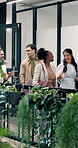 Friends, discussion and women in office, arrival and laughing with coworker or planning for project. Business, morning and happy people with ideas for assignment, funny conversation and walking