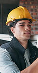 Scaffolding, engineer and help with man on construction site for team, renovation and walking. Architect, building inspection and property developer with person for infrastructure and contractor