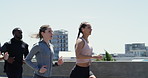 Their determination runs high alongside the urban landscape