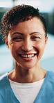 Face, health and laughing with nurse in hospital for care, help or medical support. Confidence, funny and glasses with happy healthcare professional at clinic for assistance, service or wellness