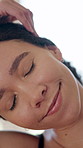 Smile, woman and stretching at house for fitness, getting ready and start exercise for wellness. Happy, person and muscle warm up in home for pilates, flexibility and mobility training for self care