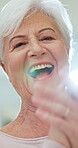 Wellness, face and senior woman with laugh, positive attitude and humor expression on weekend break. Portrait, flare and elderly person with funny joke, happy moment and good mood in retirement.