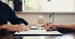 Hands, lawyer and old woman with signature on document, application and notary for last will. Attorney, senior person and writing in office with paperwork, contract consent and inheritance annuity