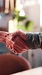 Ecommerce, people and meeting at startup with handshake, welcome and agreement for shipping deal. Logistics, team and shaking hands in office for introduction, partnership and onboarding for delivery