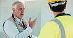 Engineer, team and men on construction site, discussion and plan for property development or design. Civil engineering, collaboration and people with ideas for renovation project, talk and point