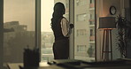 Business, phone call or woman in agency with talking, funding request and online chat on portfolio. Contact, tech and finance advisor with networking, investment inquiry and feedback on client asset.