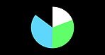 Business growth, dashboard and digital with computer graphic for download or progress tracking. Icon, metrics and statistics with development chart on dark screen for data or networking interface
