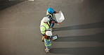 Construction, team or building inspection with blueprint for design vision, space layout or above. People, architect and project manager with tech for site visit, schematic review and code compliance