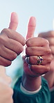 People, hands and health with thumbs up for community feedback, positivity or good review. Happy, group or unity with like emoji, reaction or yes sign for wellness, solidarity or mission together
