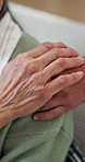 Comfort, old person or caregiver in house with support, understanding or empathy in elderly care. Compassion, senior woman or volunteer with shoulder touch, sympathy or trust in retirement assistance