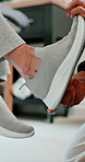 Hands, stretching and legs with person for physio, ankle injury and mobility exercise for recovery. Physiotherapist, helping and patient in office with feet pain, physical therapy and rehabilitation