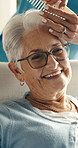 Nurse, grooming and old woman in retirement home with comb, support or help for beauty routine. Volunteer service, elderly person and happy in house with hair care, assisted living and kindness