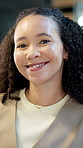 Happy, woman and realtor in office with face, career pride and real estate agent for about us. Portrait, female person or happiness in workplace with experience, property consultant or resale auction