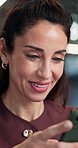 Phone, typing and business woman with smile in office for accounting or bookkeeping schedule. Finance, information and research with happy mature accountant in workplace for audit or tax compliance