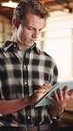 Review, man and scroll on tablet for carpentry, cut list update and log client revision on app. Planning, carpenter and tech in workshop for material specs, checklist and CAD design for custom order