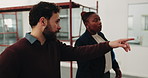 Team, architect and talk with people in building for inspection, construction progress and review. Partner, project code regulations and renovation evaluation with employees for update and advice