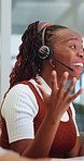 Excited, business and woman at call center with headset, good news and bonus for sales success. Person, fist pump or applause in office with mic, positive feedback and celebration for crm achievement