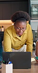 Woman, finance and laptop with team in office for performance management, review or statistics. Female person, discussion or group with technology or documents for financial planning in workplace