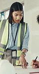 Engineer, team and people with blueprint, drawing and ideas for property development with paperwork. Civil engineering, project or discussion with design sketch, man and woman with tablet in building