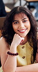 Creative, business and face of woman in office for about us, pride and smile for fashion brand. Portrait, happy and person with confidence for opportunity, internship or campaign for designer clothes
