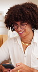 Typing, network and happy man with phone for social media, communication or conversation. Male person, chatting or laughing with smile on technology for mobile discussion, connection or texting app