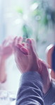 Meeting, hands and people with applause for business success, celebration or winning in office. Excited, colleagues or group of employees clapping with team for achievement, good job or well done