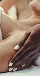 Hands, masseuse and woman at spa for massage, essential oil and stress relief for health benefits. Employee, female person or skincare at salon with aromatherapy, cosmetics and treatment for wellness