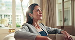Happy, businesswoman and relax in hotel lobby with travel, accommodation and finished with work trip. Flare, mature person and rest in motel with smile, hospitality and done with international job.