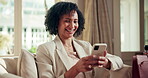 Laugh, phone and travel with business woman in hotel for conference itinerary, research and report. Corporate retreat, vip event and tradeshow hospitality with mature employee and joke for update